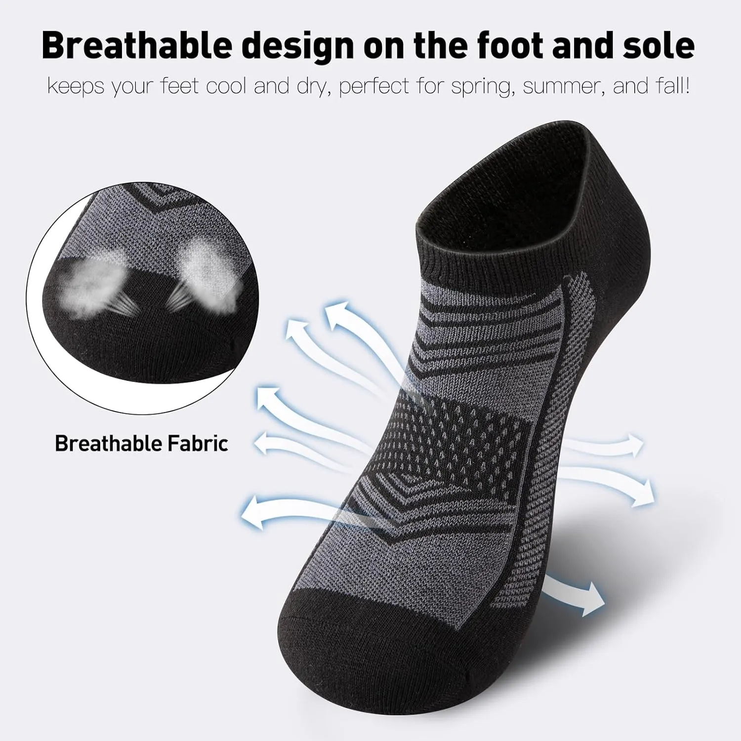 30 Pairs Lightweight Low Cut Socks Men/Women - Breathable Bulk Thin No Show Socks for Men Value Classical Pack