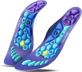Acupressure Insoles for Men and Women - Orthopedic Acupoint Massage Insoles with Magnetic Technology, Shock Absorption, Non-Slip, Feet and Arch Support (Blue, L(Men 9.5-12/Women 10.5-13))