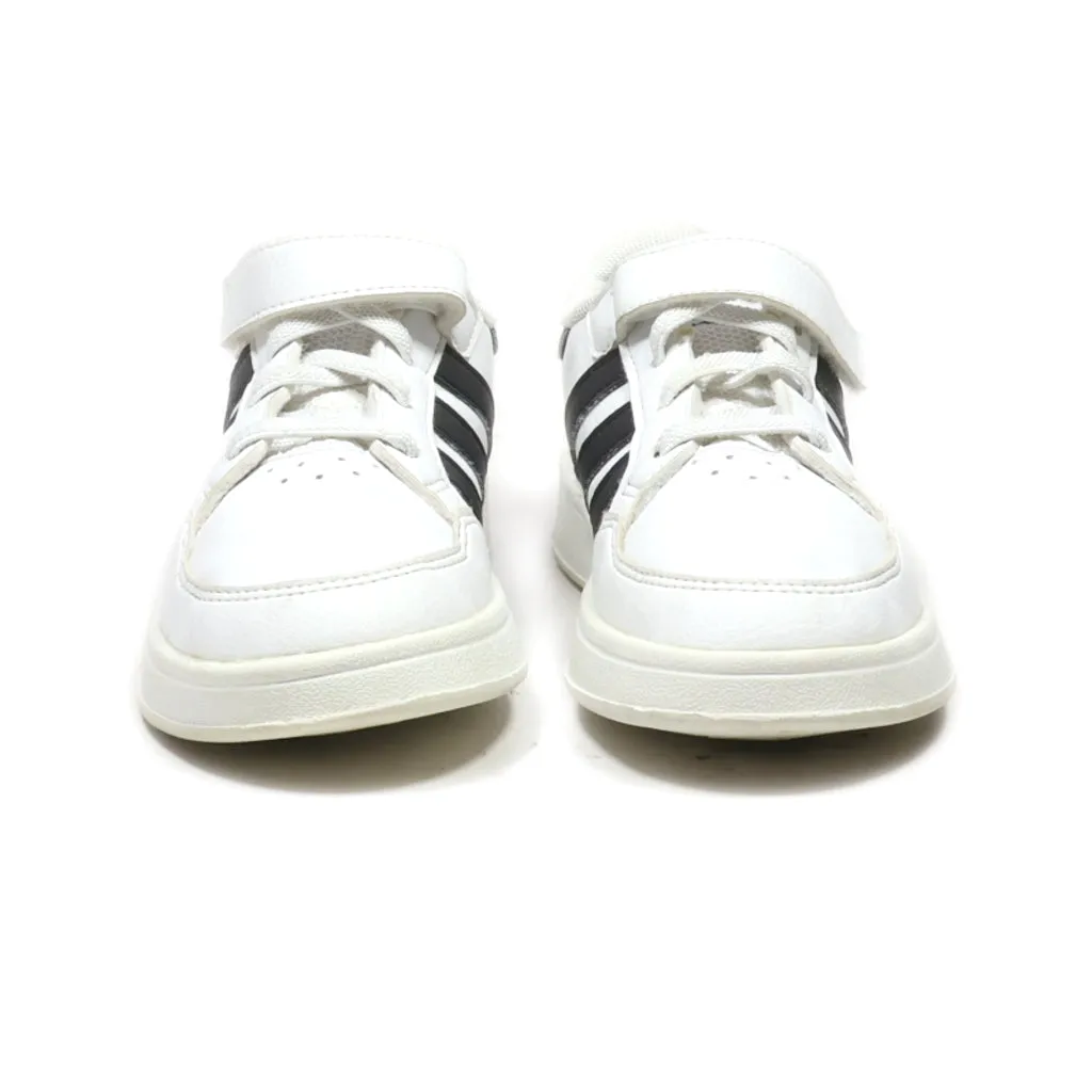 Adidas Neo Breaknet Sneakers Leather White Colour For Kids