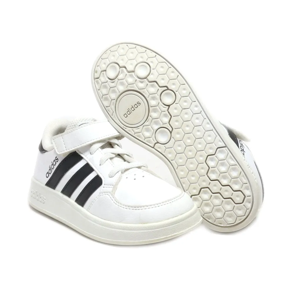 Adidas Neo Breaknet Sneakers Leather White Colour For Kids
