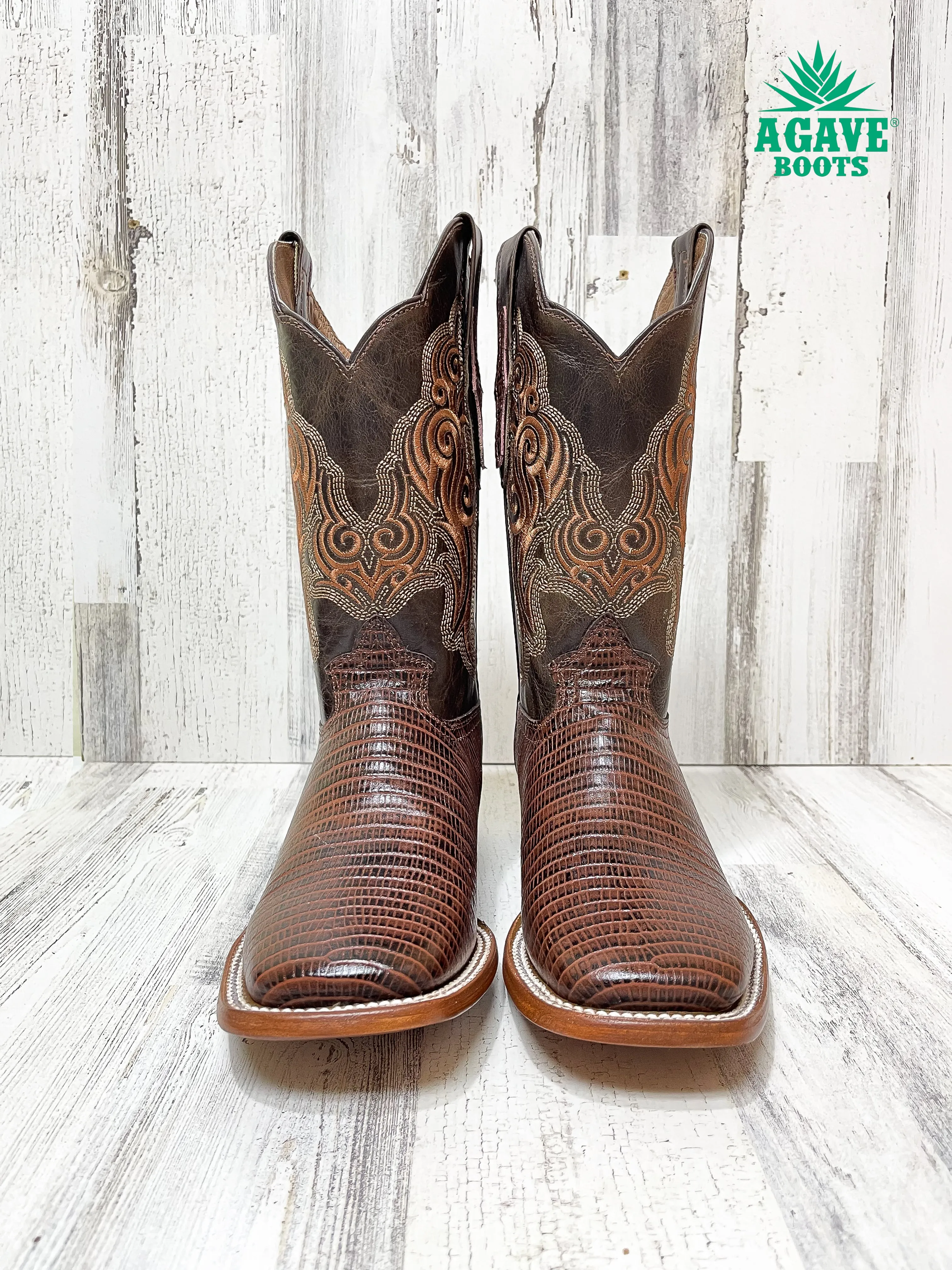 BROWN LIZARD | MEN SQUARE TOE WESTERN COWBOY BOOTS