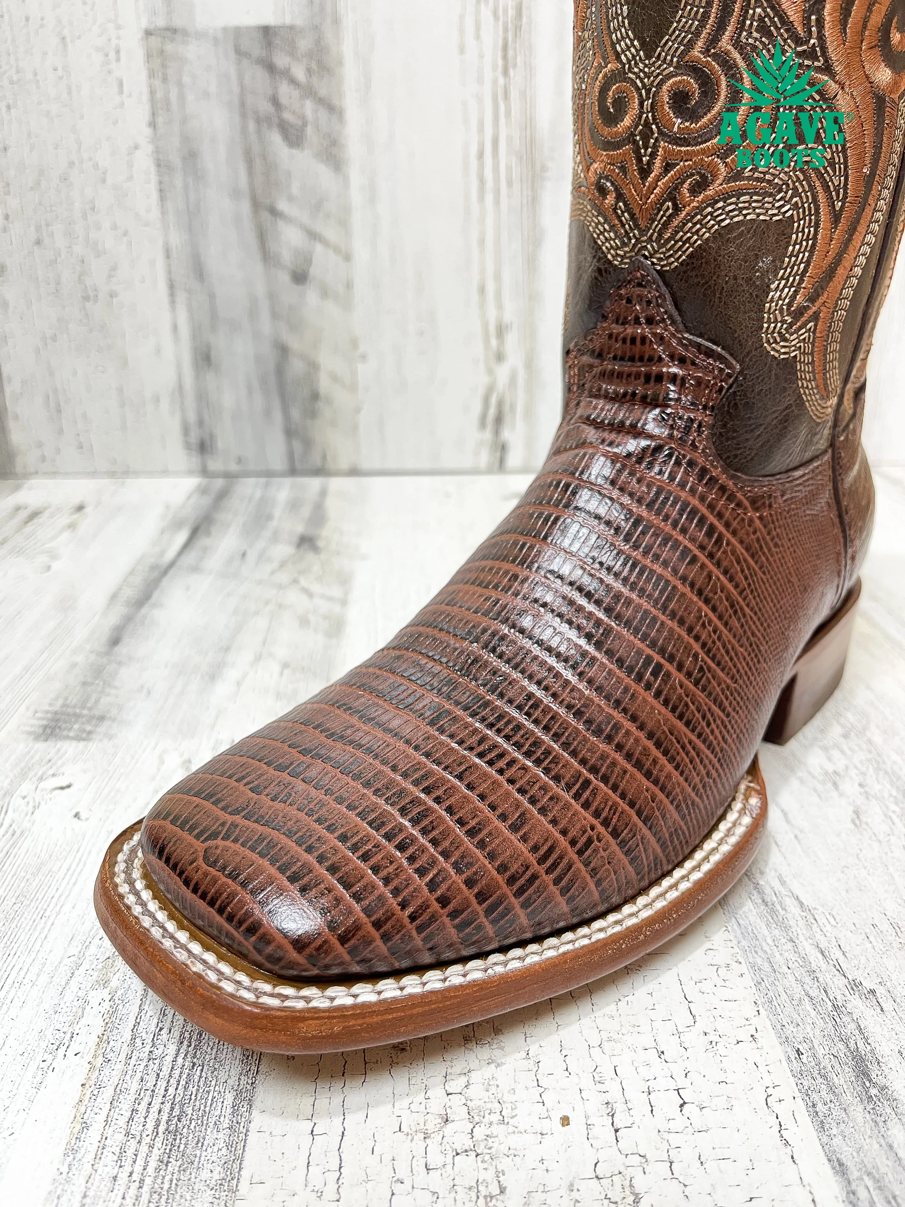 BROWN LIZARD | MEN SQUARE TOE WESTERN COWBOY BOOTS