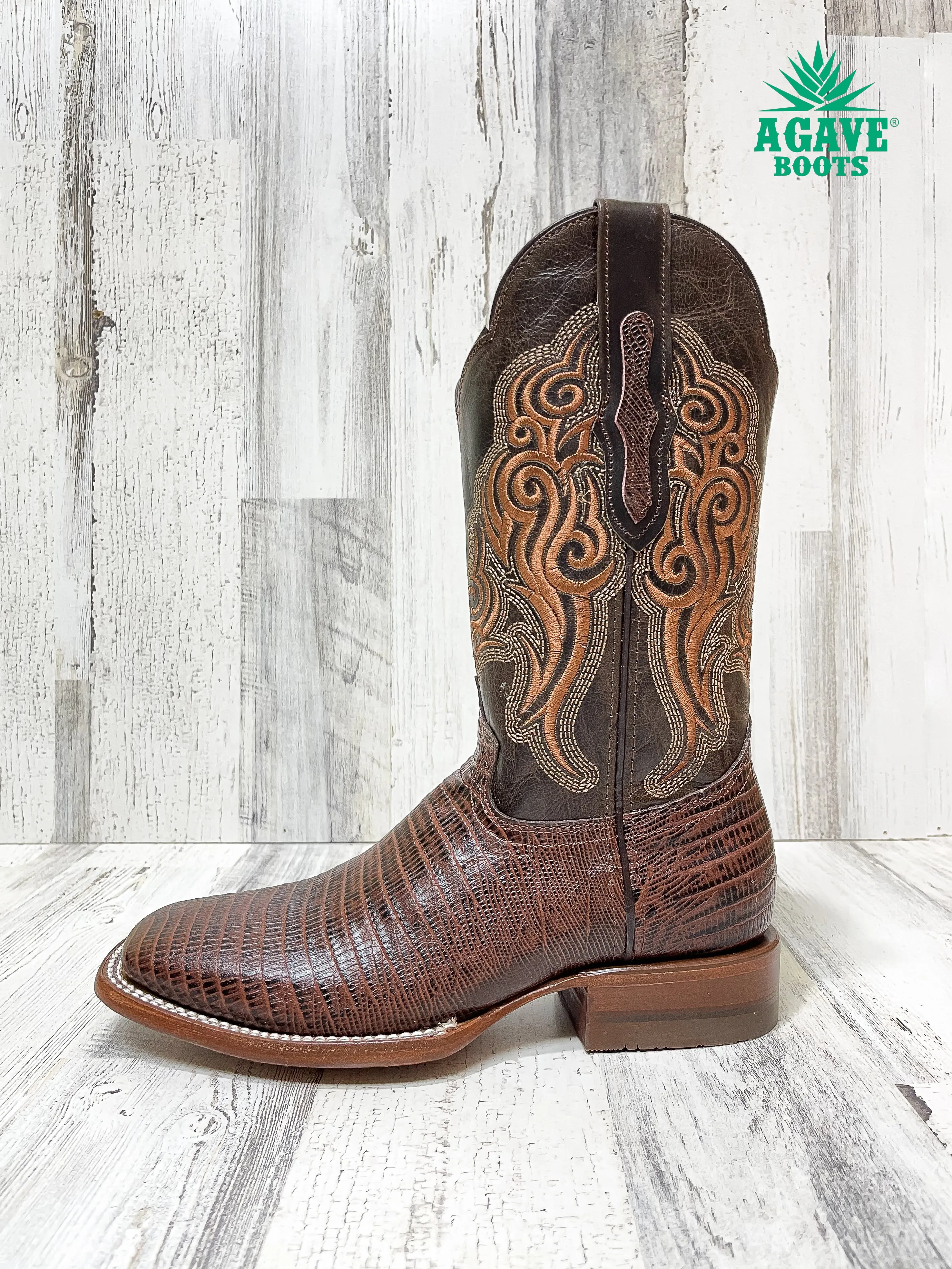 BROWN LIZARD | MEN SQUARE TOE WESTERN COWBOY BOOTS