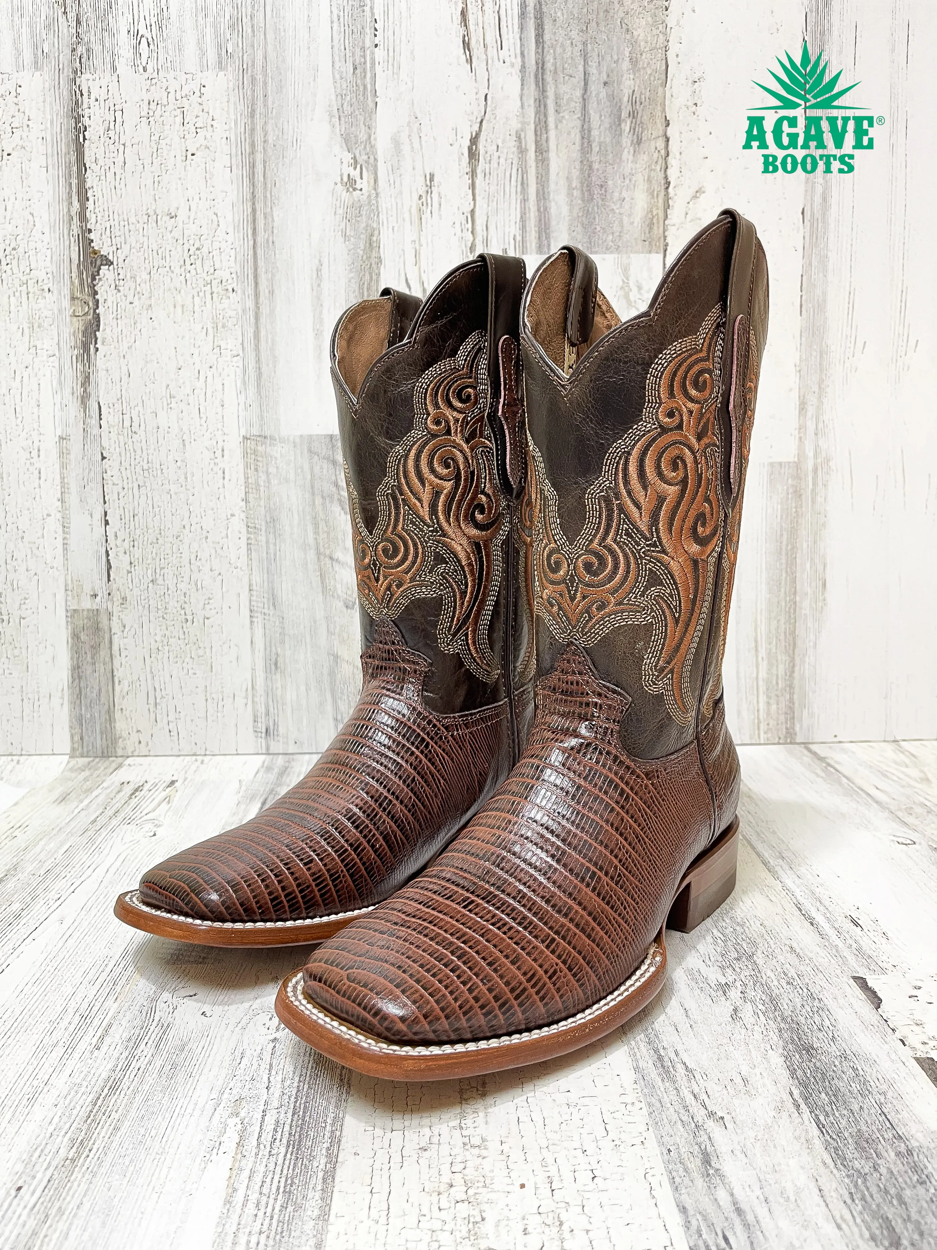 BROWN LIZARD | MEN SQUARE TOE WESTERN COWBOY BOOTS