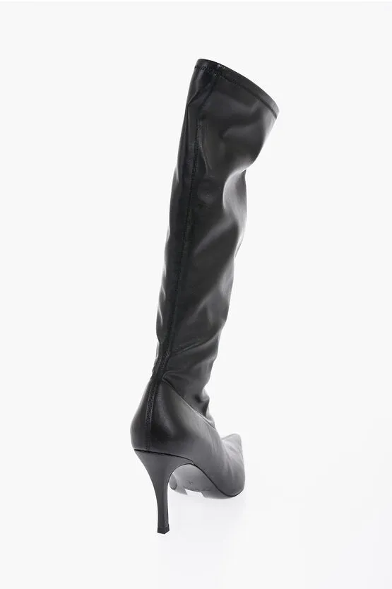 Diesel Vegan Leather D-VENUS KBT Boots with Pointed Toe