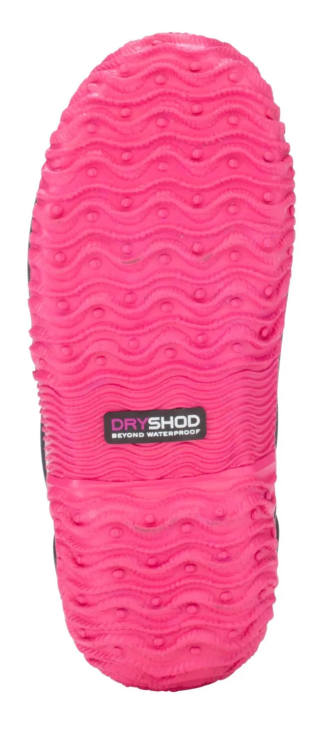 Dryshod Kids Girls Sport Tuffy Black/Pink Rubber Barn Boots