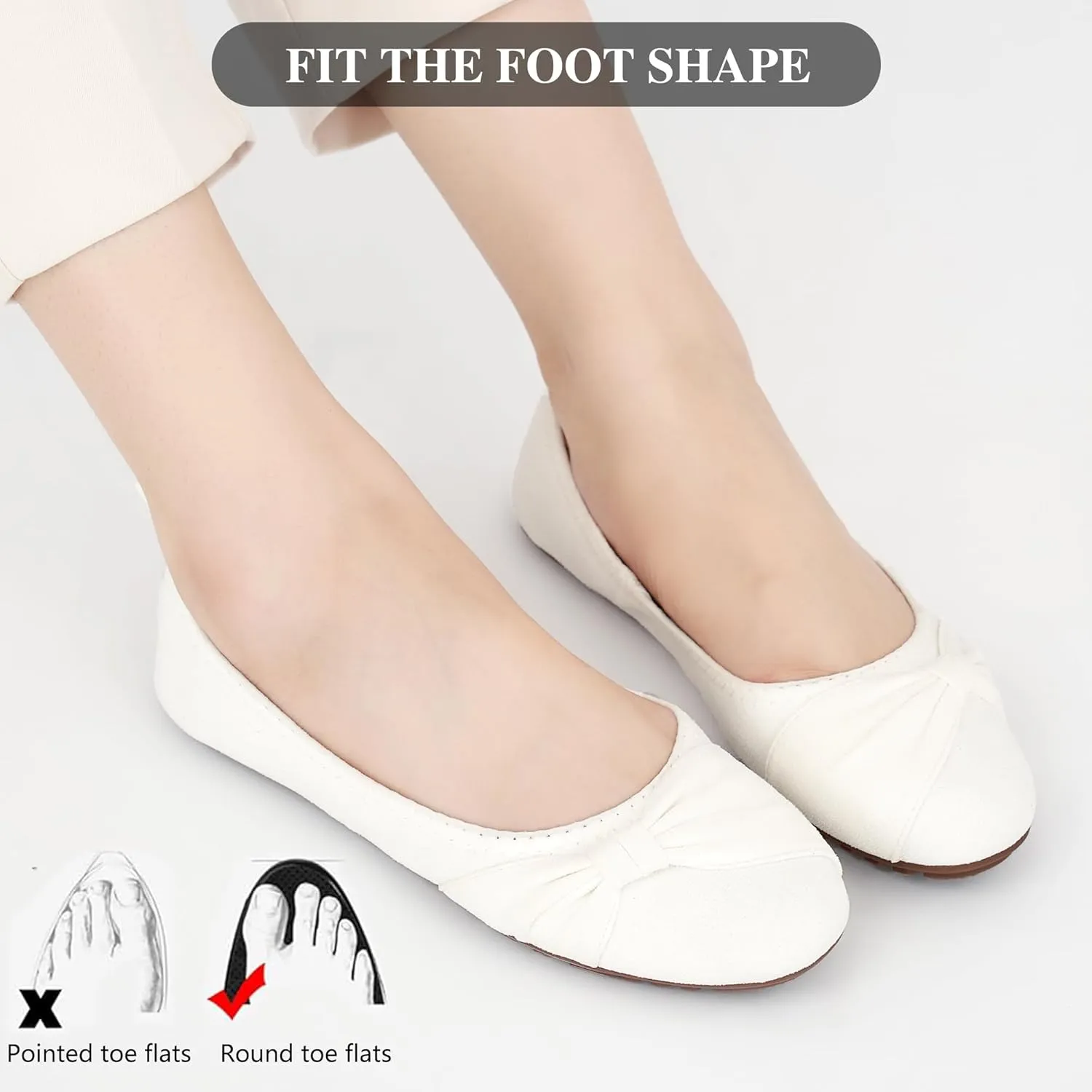 Ecetana Womens Flats Shoes Dressy: Round Toe Bowknot Suede Foldable Comfortable Casual Slip On Ballet Loafers