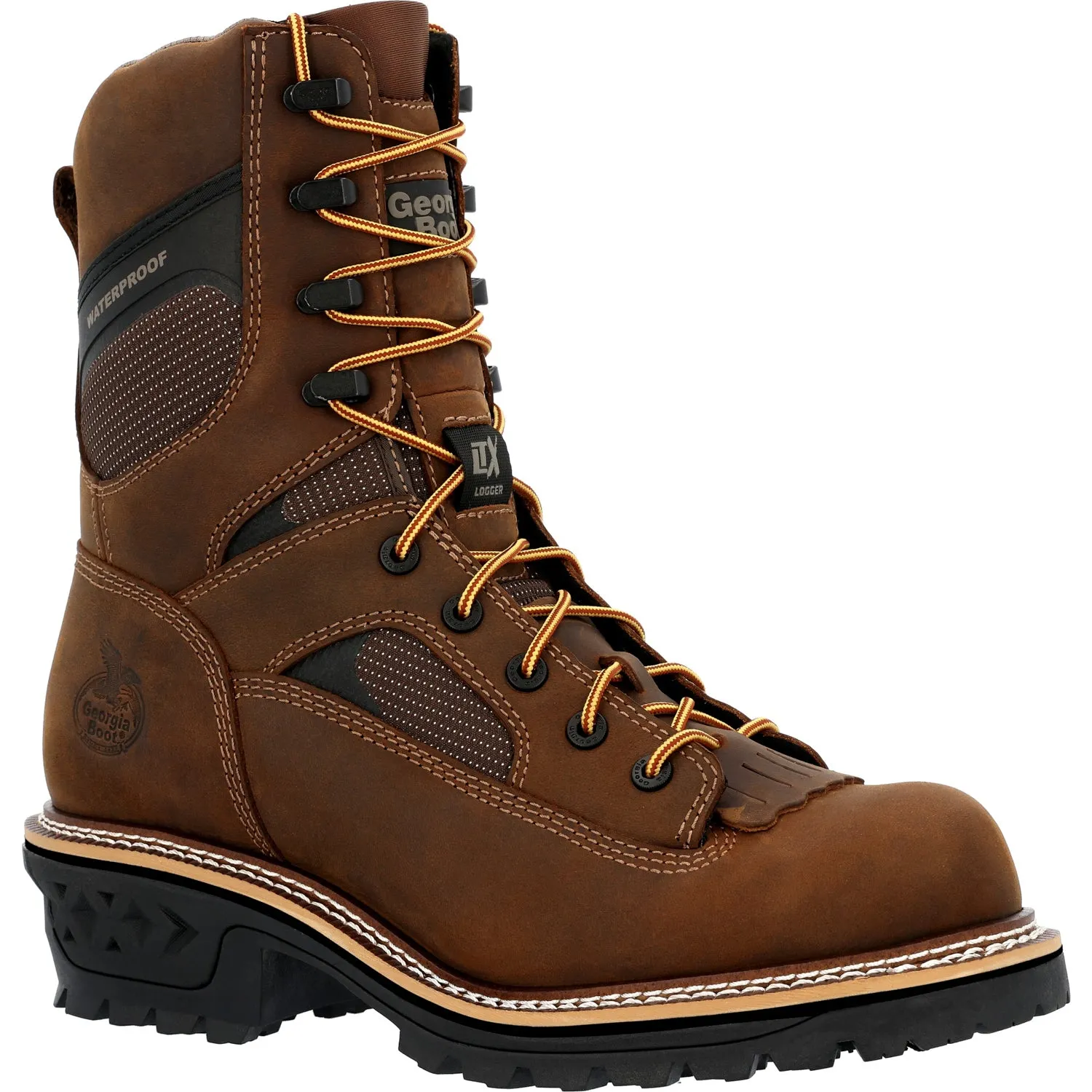 Georgia Mens LTX Logger WP Crazy Horse Leather Work Boots