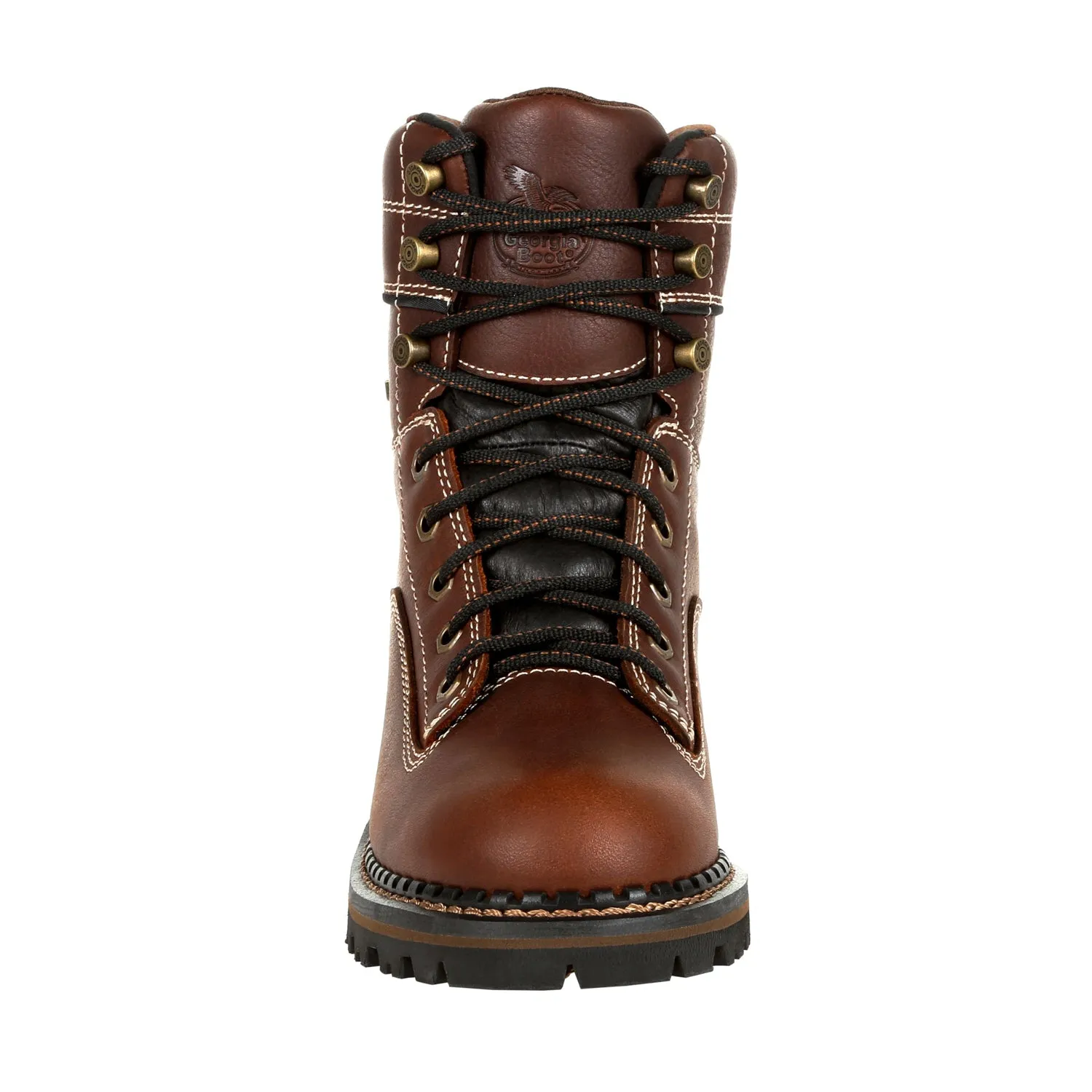 Georgia Womens AMP LT Logger WP AT Brown Leather Work Boots