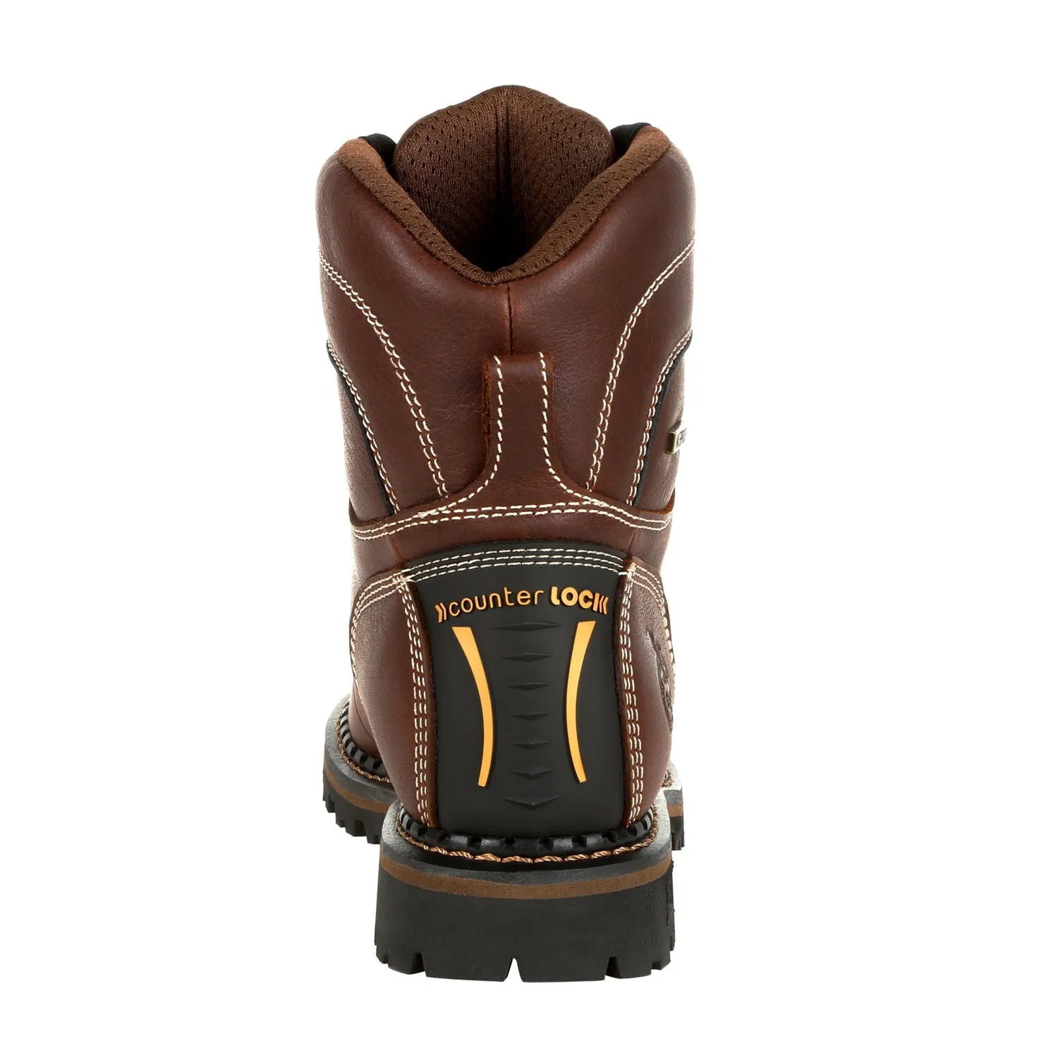 Georgia Womens AMP LT Logger WP AT Brown Leather Work Boots