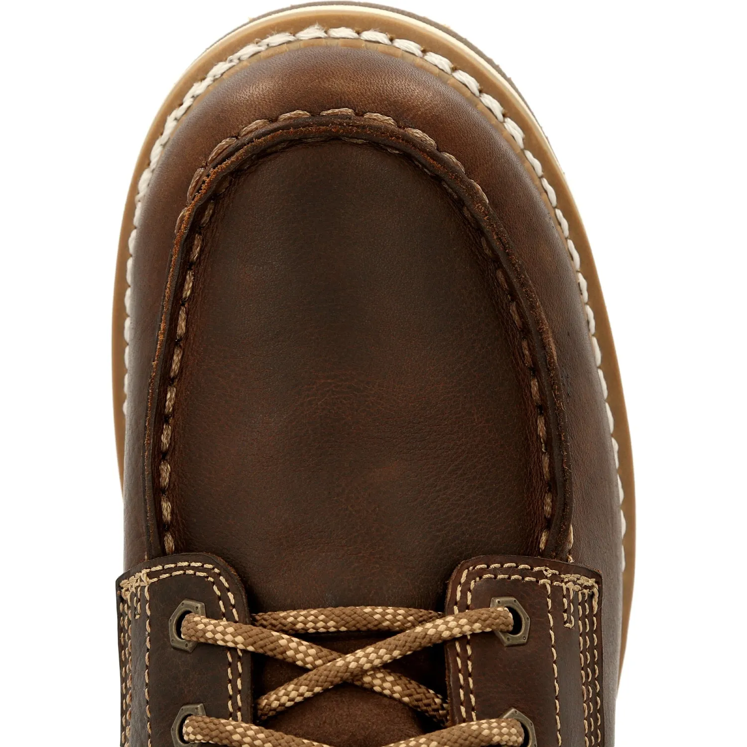 Georgia Womens AMP LT WP Wedge Brown Leather Work Boots