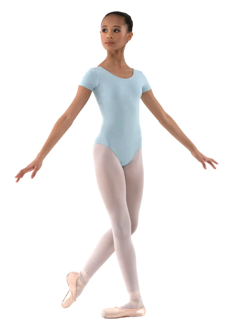 Haline Short Sleeve Leotard (Angel Blue)