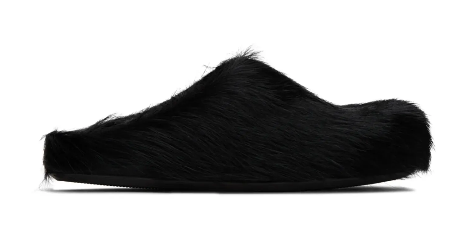 Marni Fussbet Sabot Loafers Black