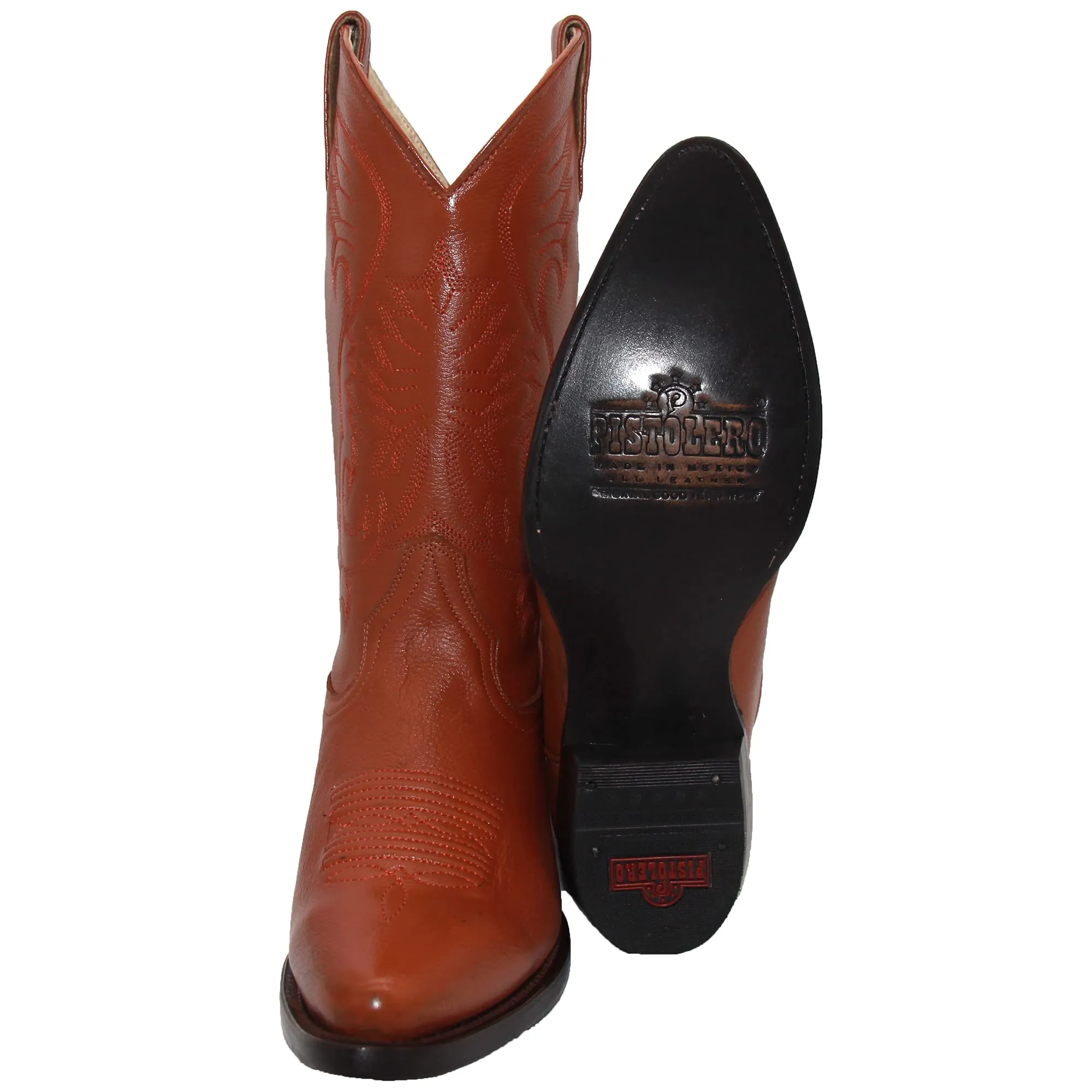 Men’s Genuine Leather J Toe Western Boot