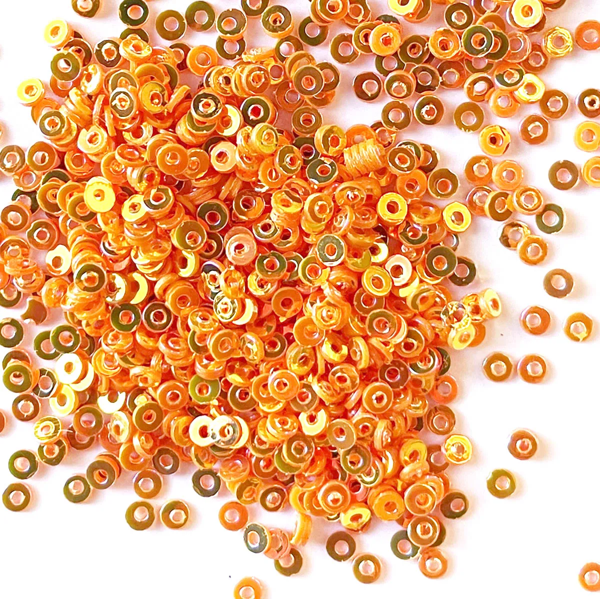 Sequins - Flat- Circle - 3mm - Orange (S230)