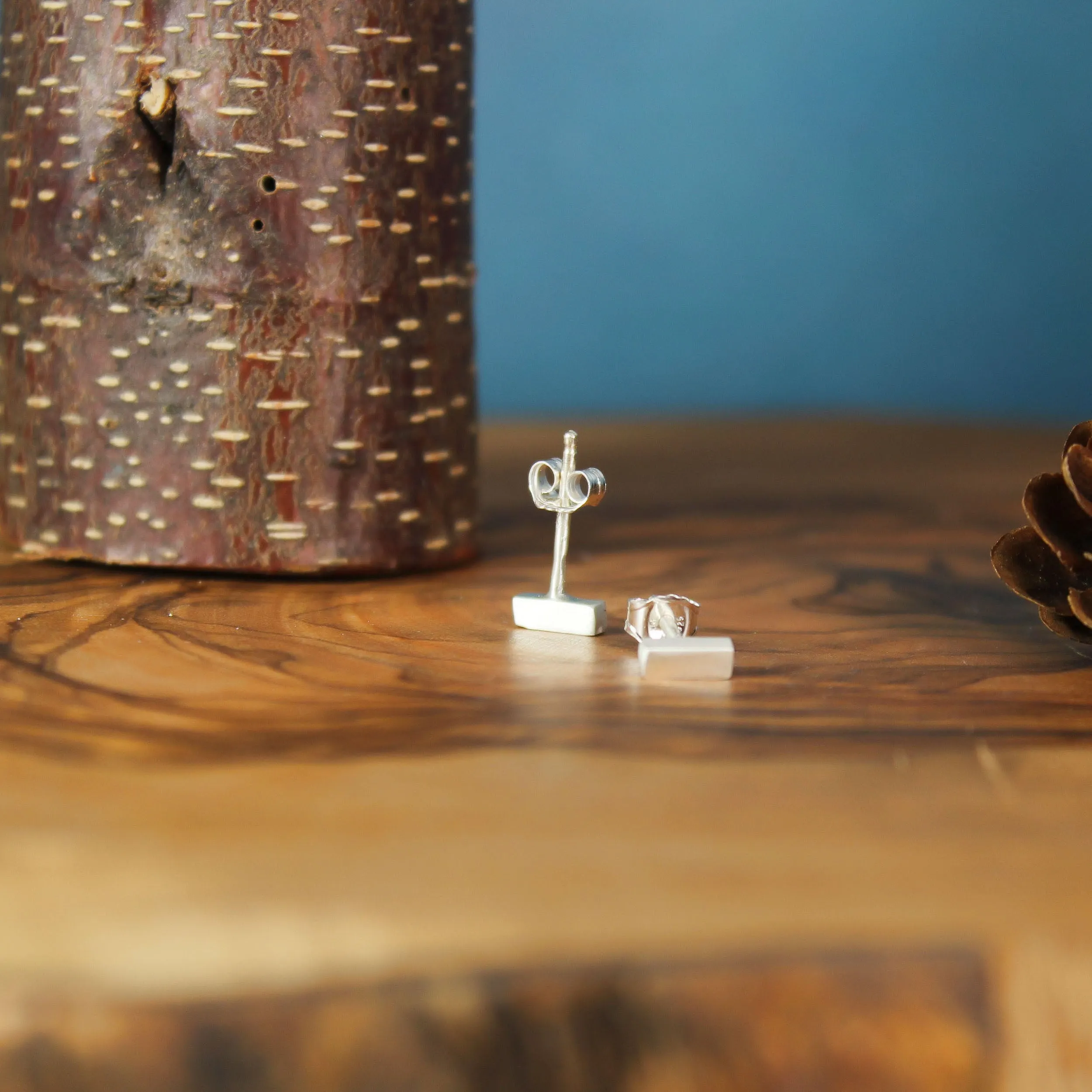 Silver Bar Earrings