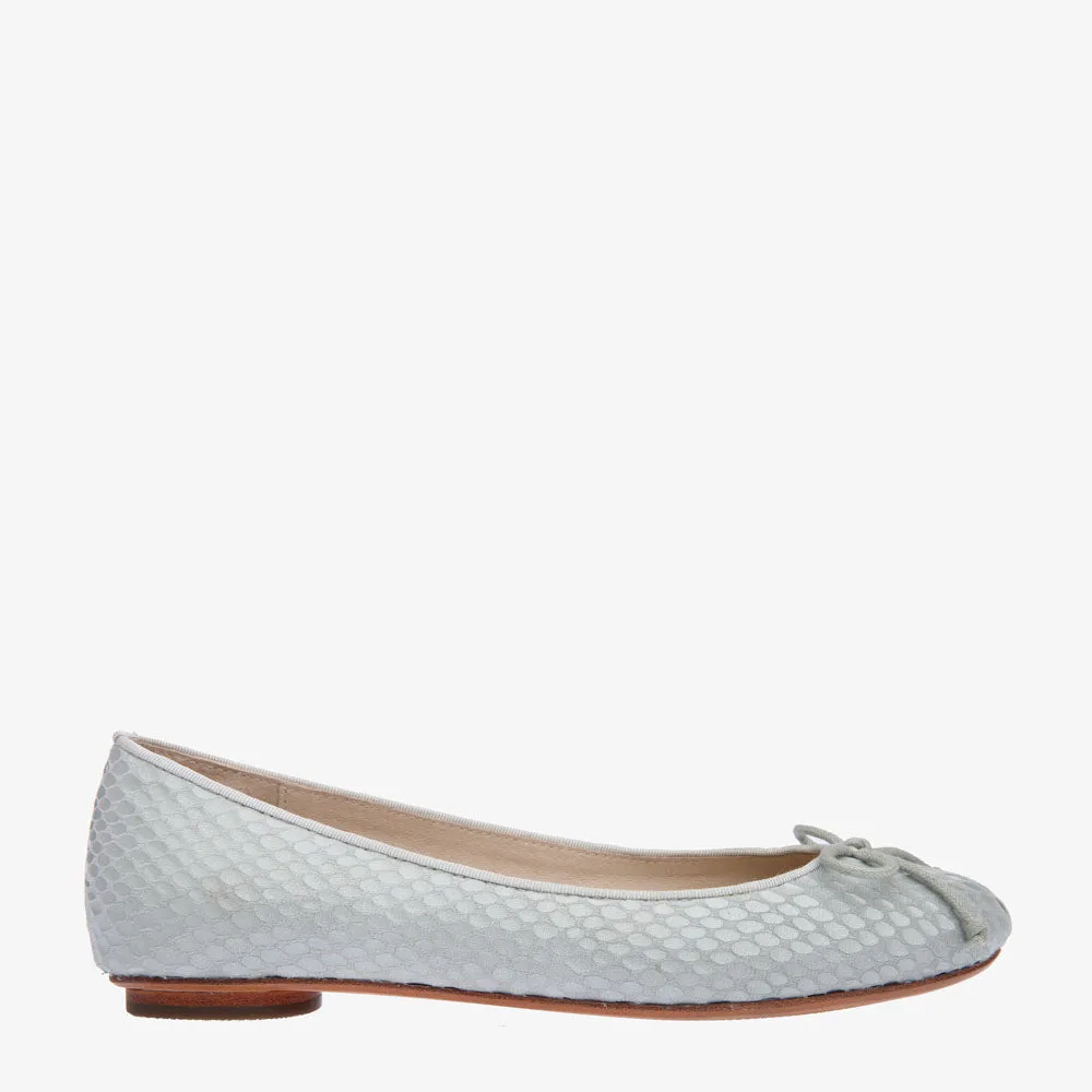 Tina Dove Grey Pebble Embossed Ballet Flat