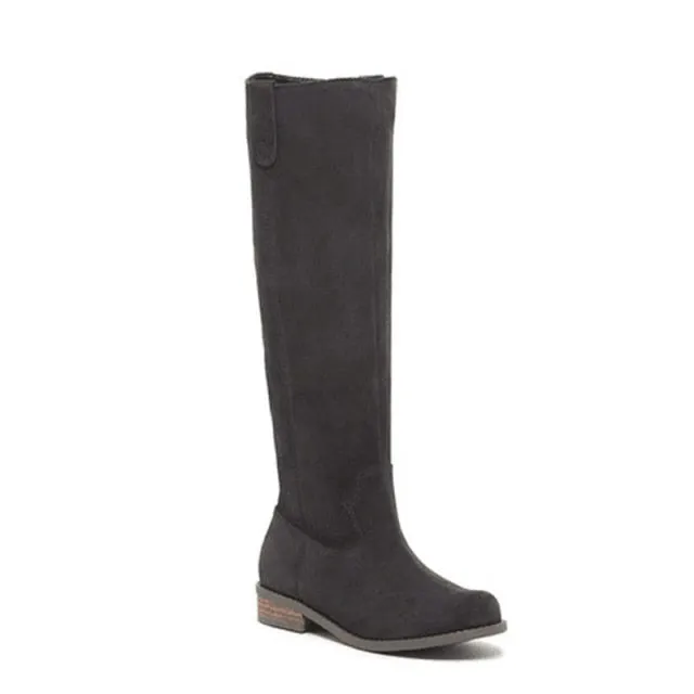 Trendy Knee High Flat-Bottom Round Toe Boots